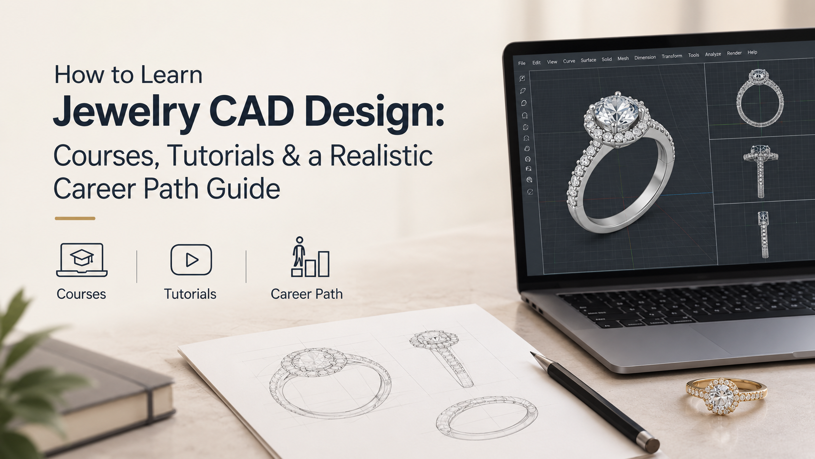 How to Learn Jewelry CAD Design Courses, Tutorials & a Realistic Career Path Guide